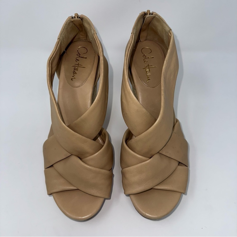 Cole Haan Women's Tan Wedge Sandals